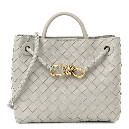 Bottega Veneta Nappa Intrecciato Small Andiamo Shoulder Bag Agate Grey 1 of 9
