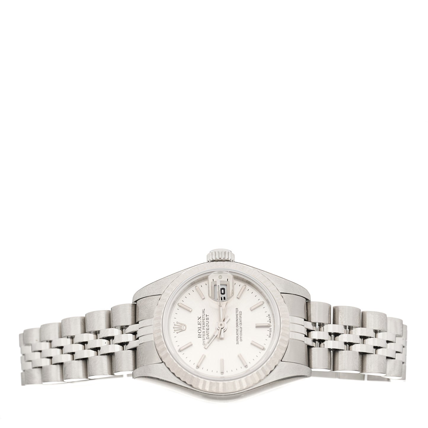 Stainless Steel 18K White Gold 26mm Oyster Perpetual Datejust Watch Silver 79174