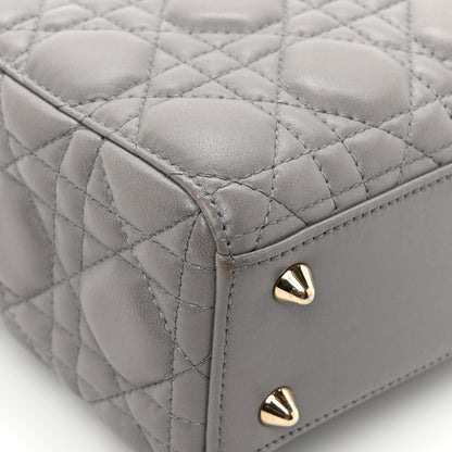Christian Dior Lambskin Cannage Small Lucky Badges My Lady Dior Grey 14 of 19