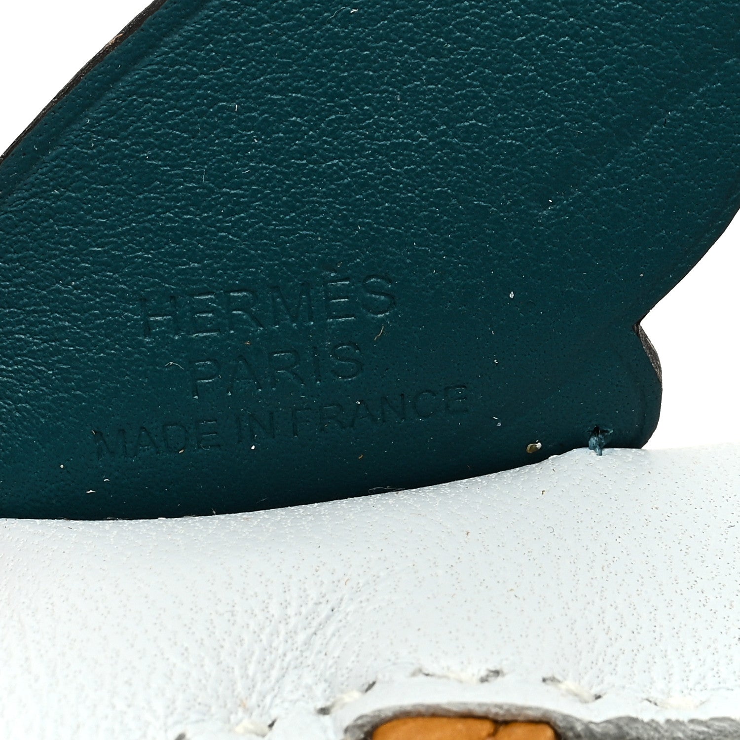 Hermes Milo Lambskin Grigri Rodeo Pegase Horse Bag Charm PM Bleu Brume Sesame Vert Bosphore 3 of 5