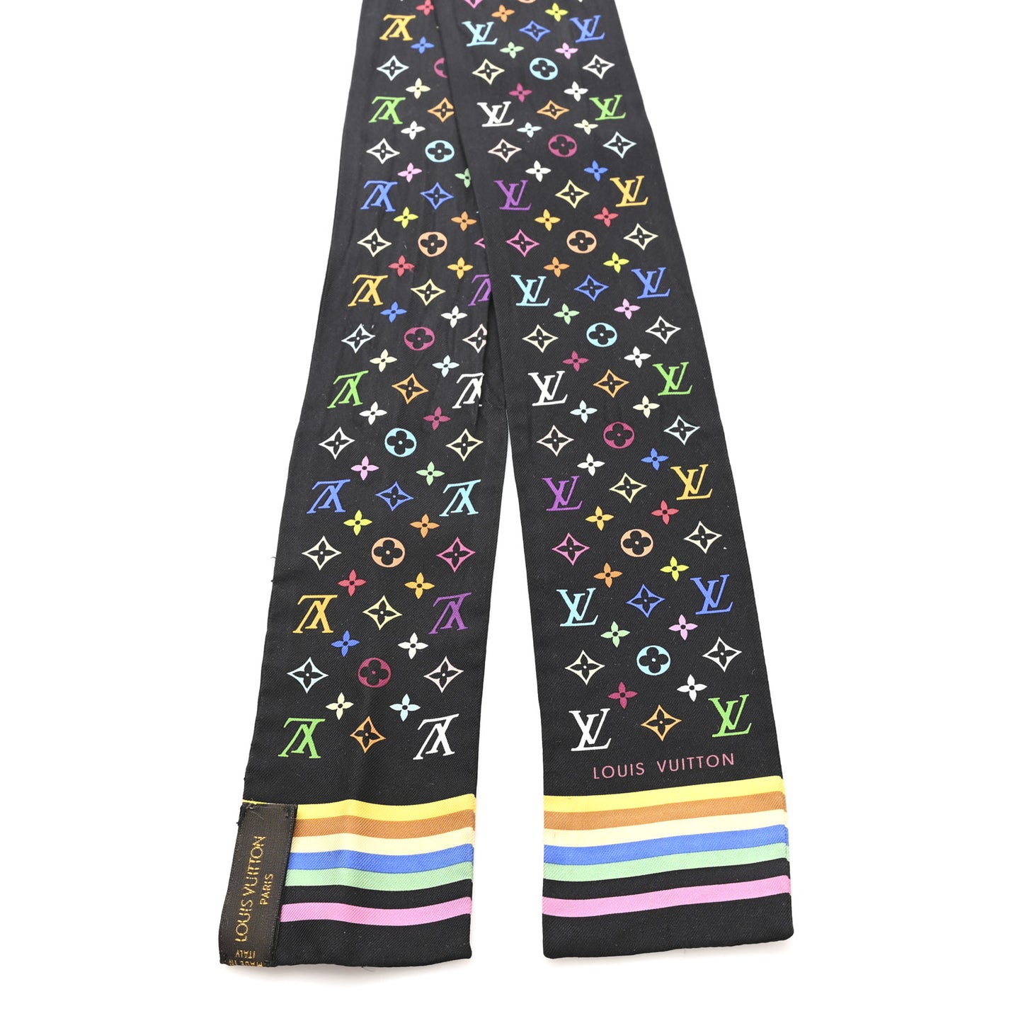 LV X TM Silk Monogram Multicolor Bandeau Black