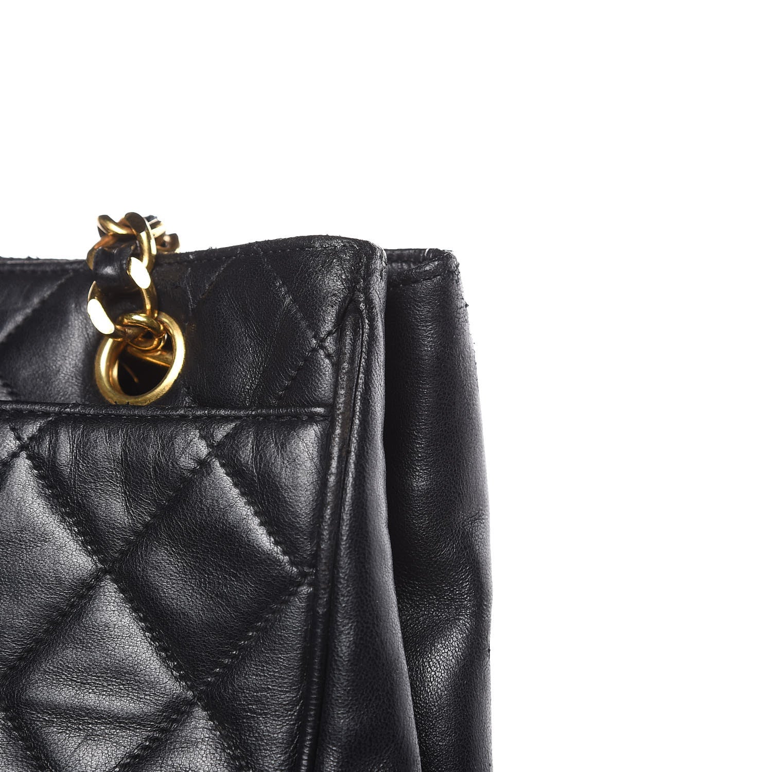 Chanel Lambskin Shopping Tote Black 17 of 21