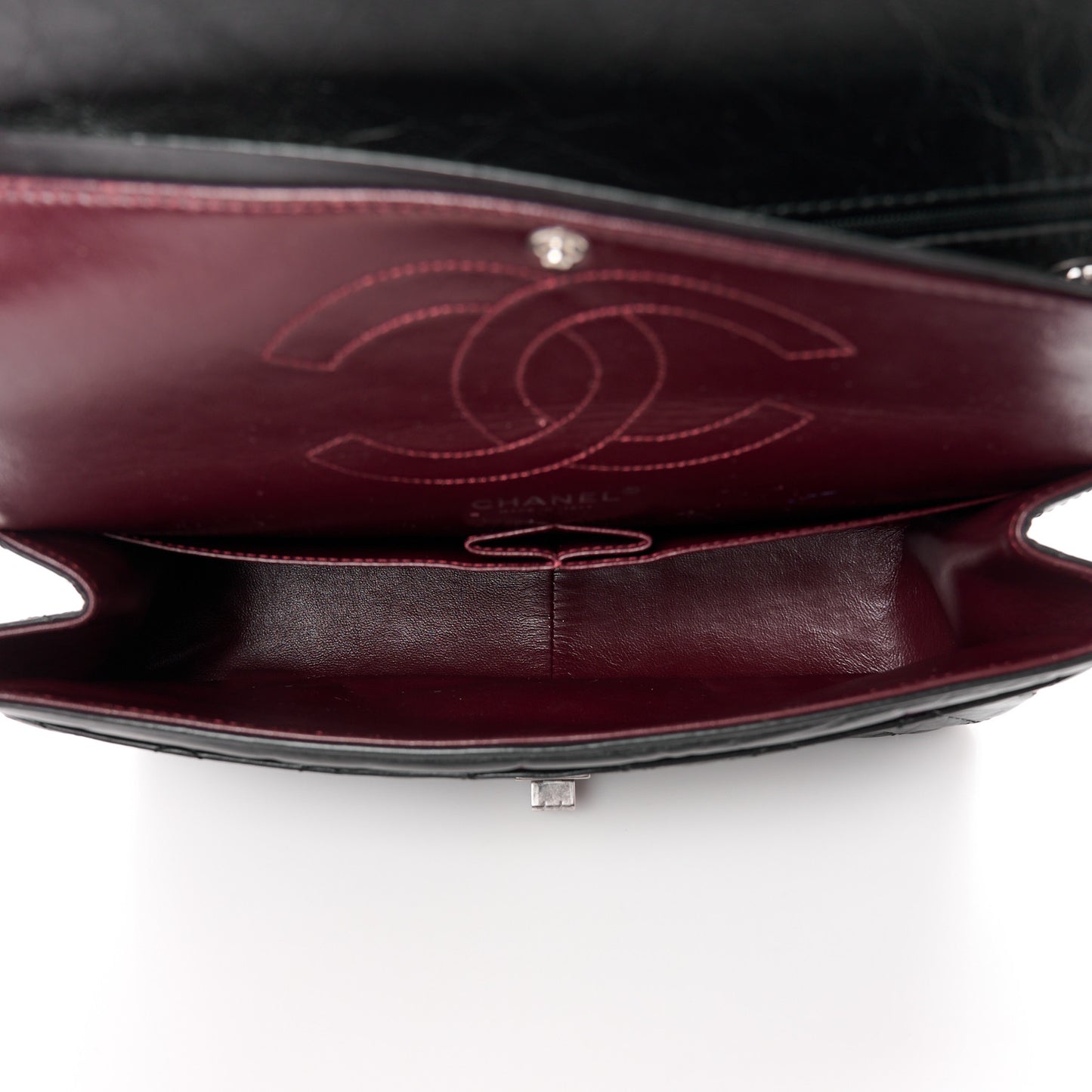 Aged Calfskin Quilted 2.55 Reissue 226 Flap Black
