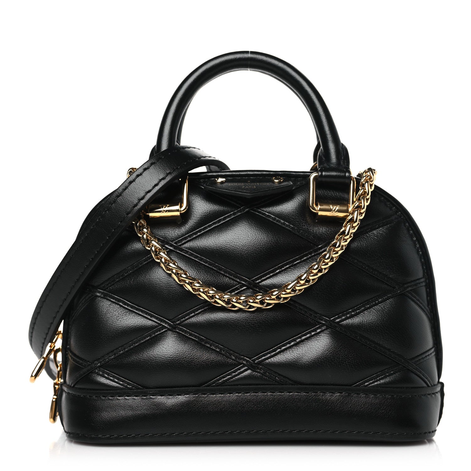 Louis Vuitton Lambskin Malletage Alma Nano Black 1 of 8