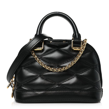 Louis Vuitton Lambskin Malletage Alma Nano Black 1 of 8