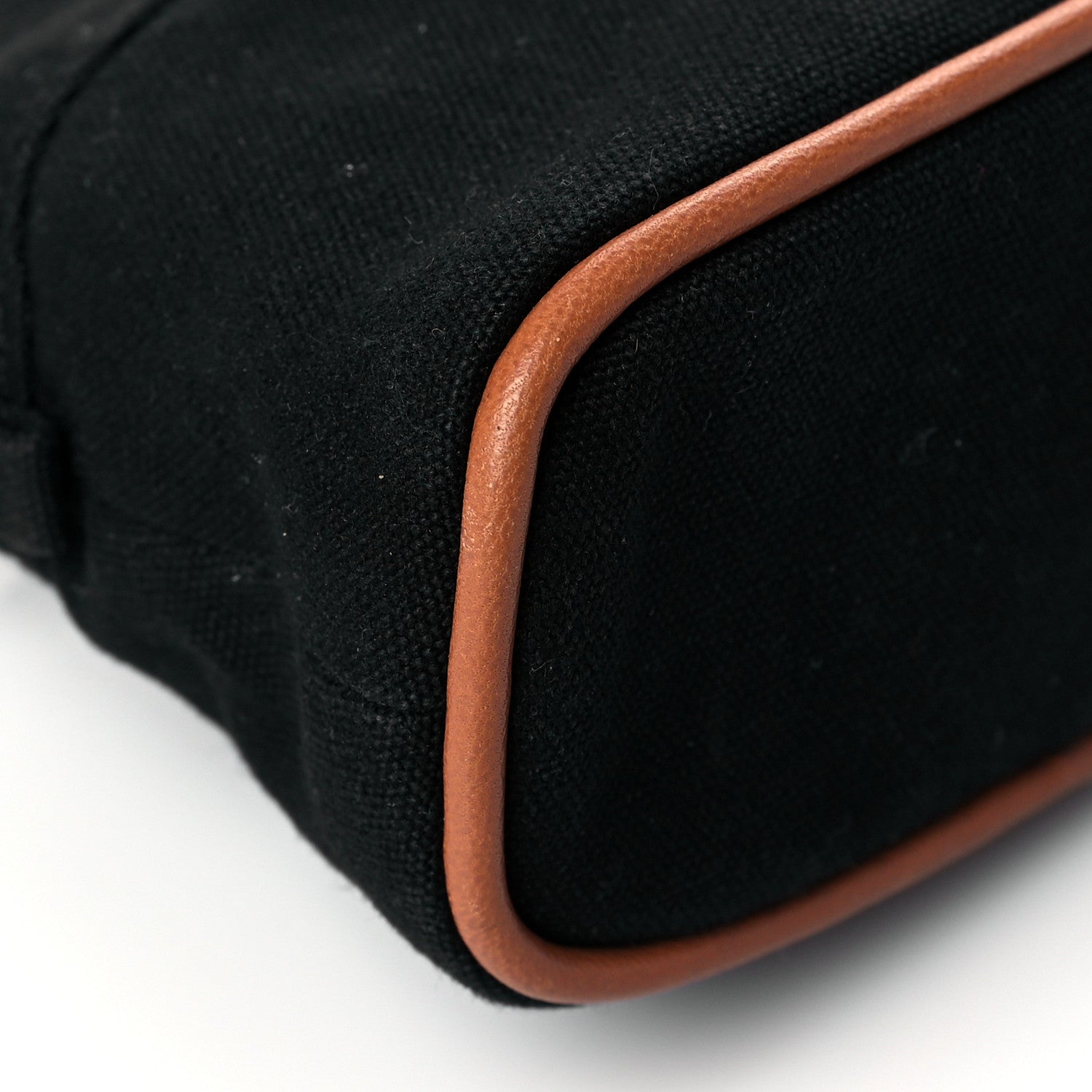 Hermes Cotton Canvas Mini Bolide Travel Cosmetic Pouch Black Black 9 of 11