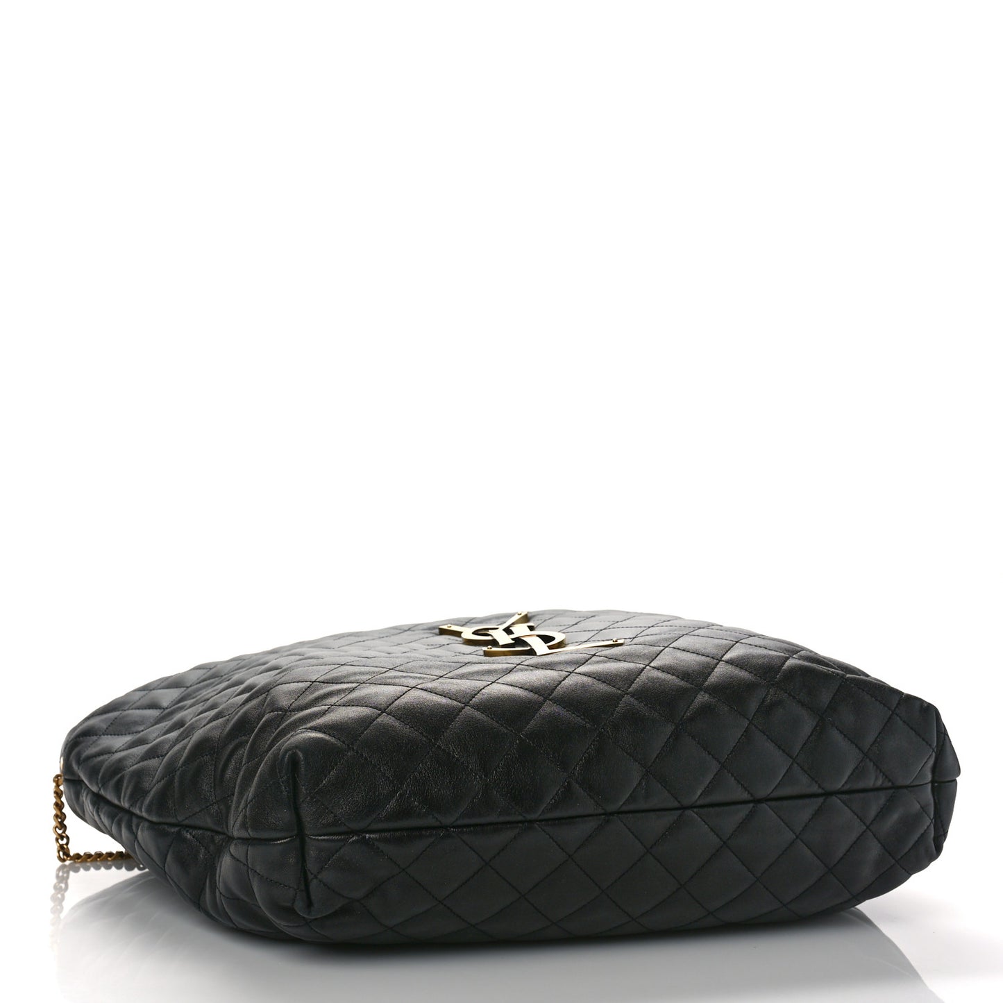 Lambskin Quilted Maxi Icare Shopping Tote Black