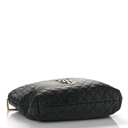 Saint Laurent Lambskin Quilted Maxi Icare Shopping Tote Black 5 of 9