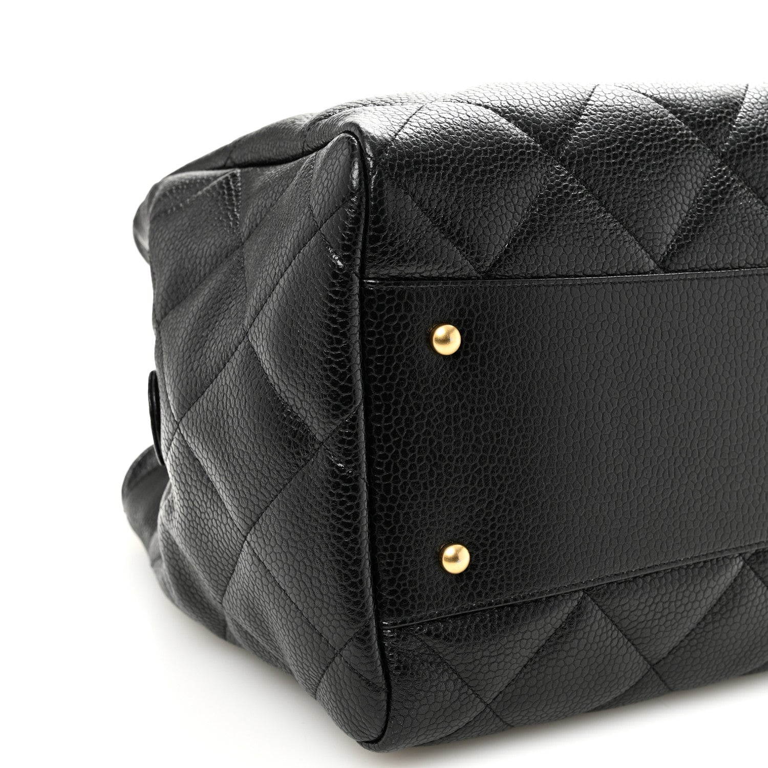 Chanel Metallic Grained Calfskin Quilted Shopping Tote Black 10 of 11