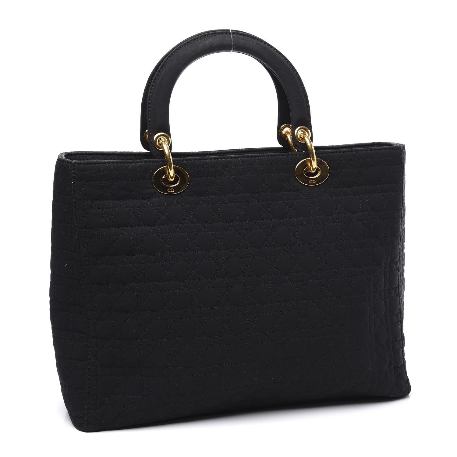 Christian Dior Nylon Cannage Large Lady Dior Black 2 of 11