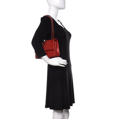 Chanel Lambskin Quilted Medium Double Flap Red 2 of 14