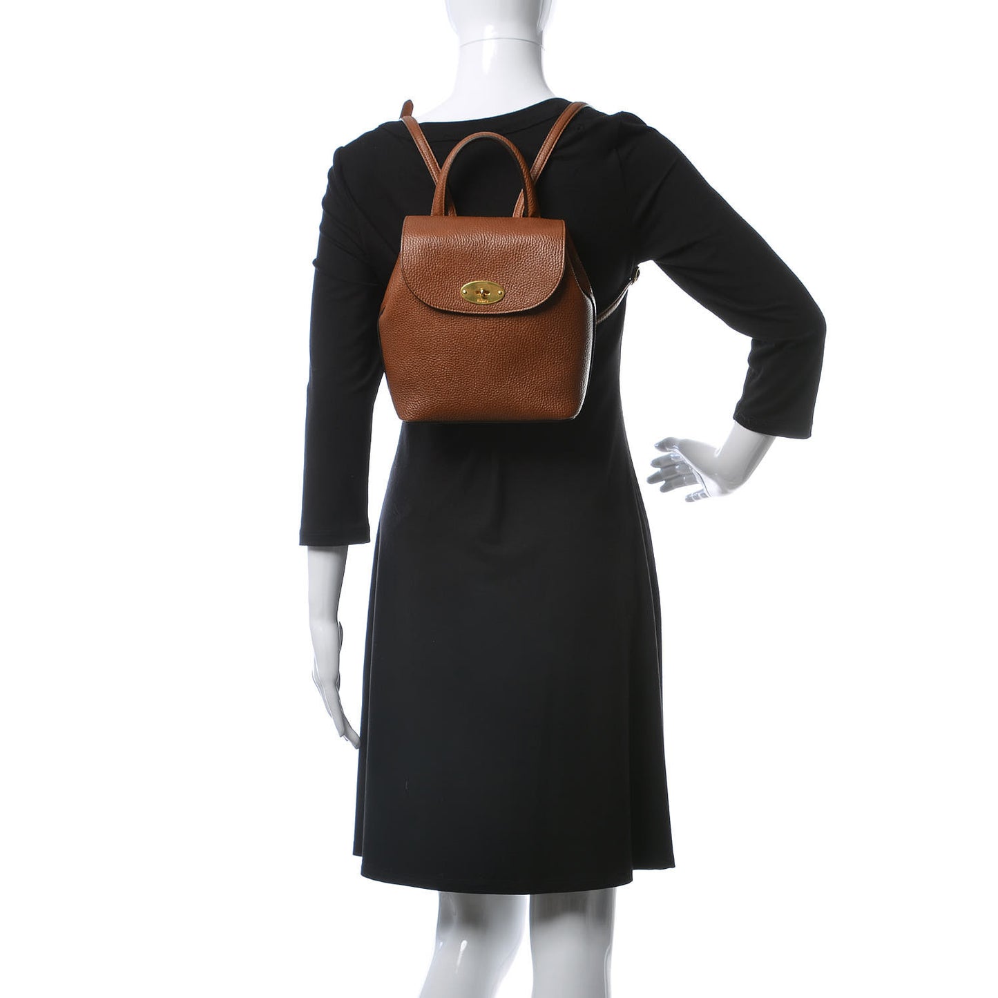 Classic Grain Calfskin Mini Bayswater Backpack Oak