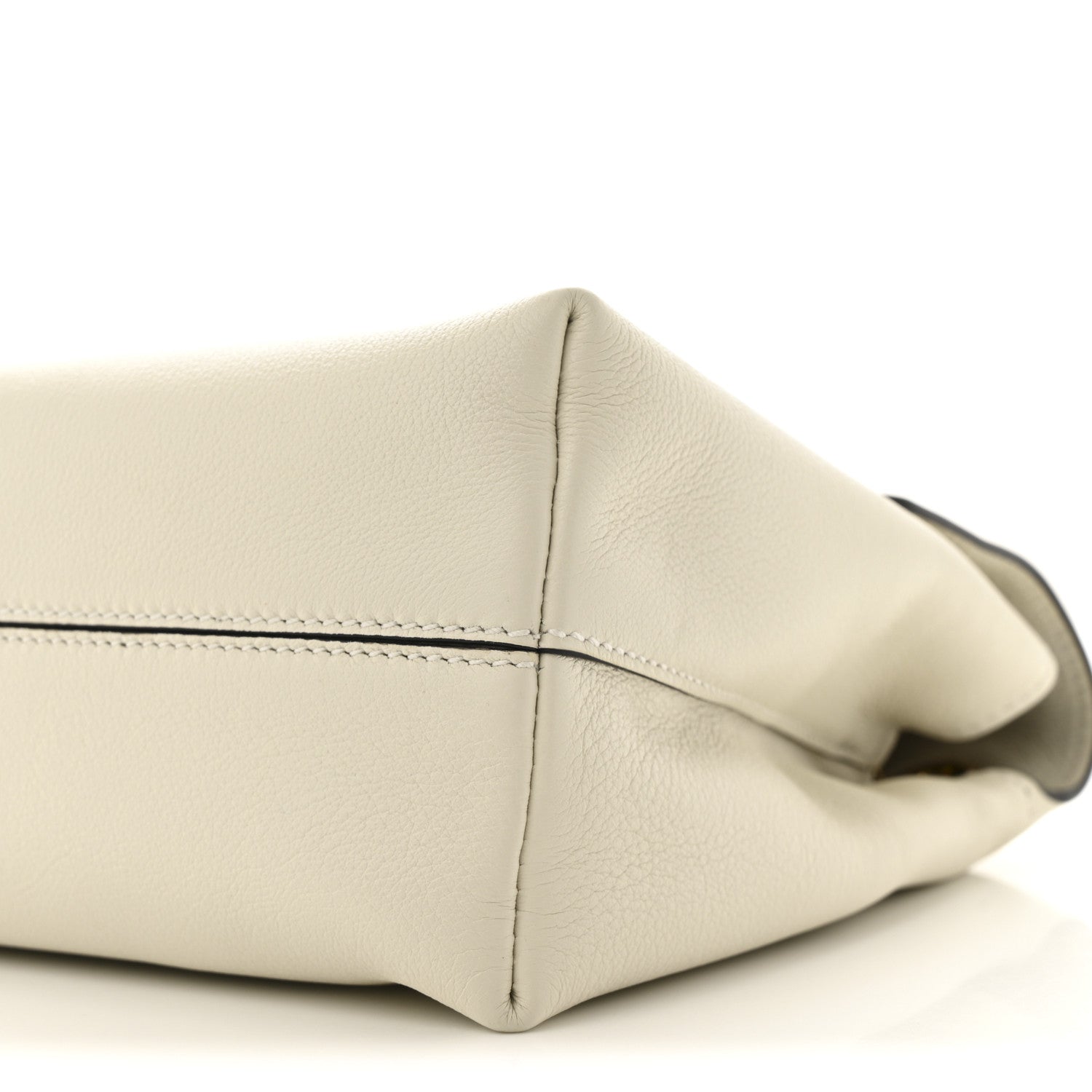 Prada Soft Grain Calfskin Medium Doux Shoulder Bag White 10 of 12