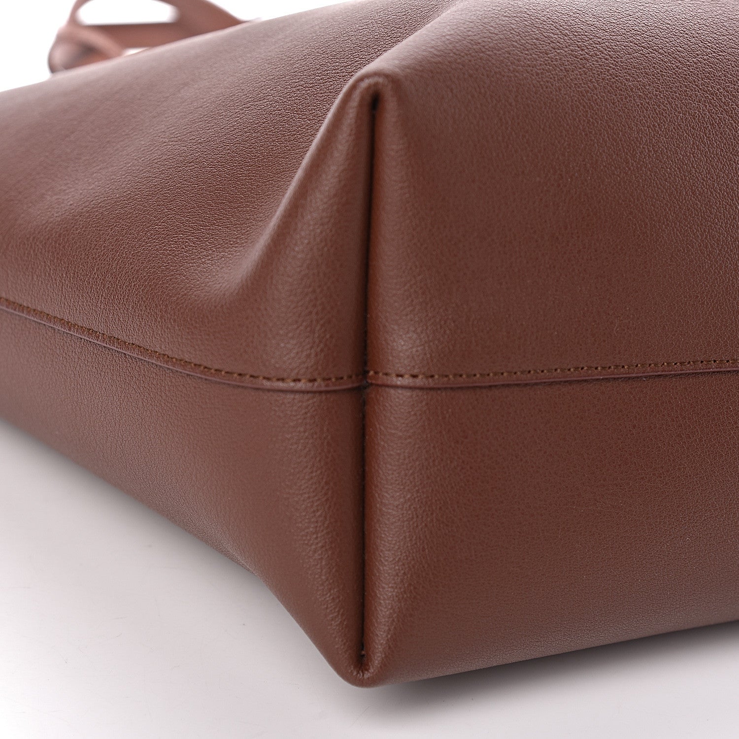 Saint Laurent Calfskin Large Shopping Tote Old Brandy 9 of 10
