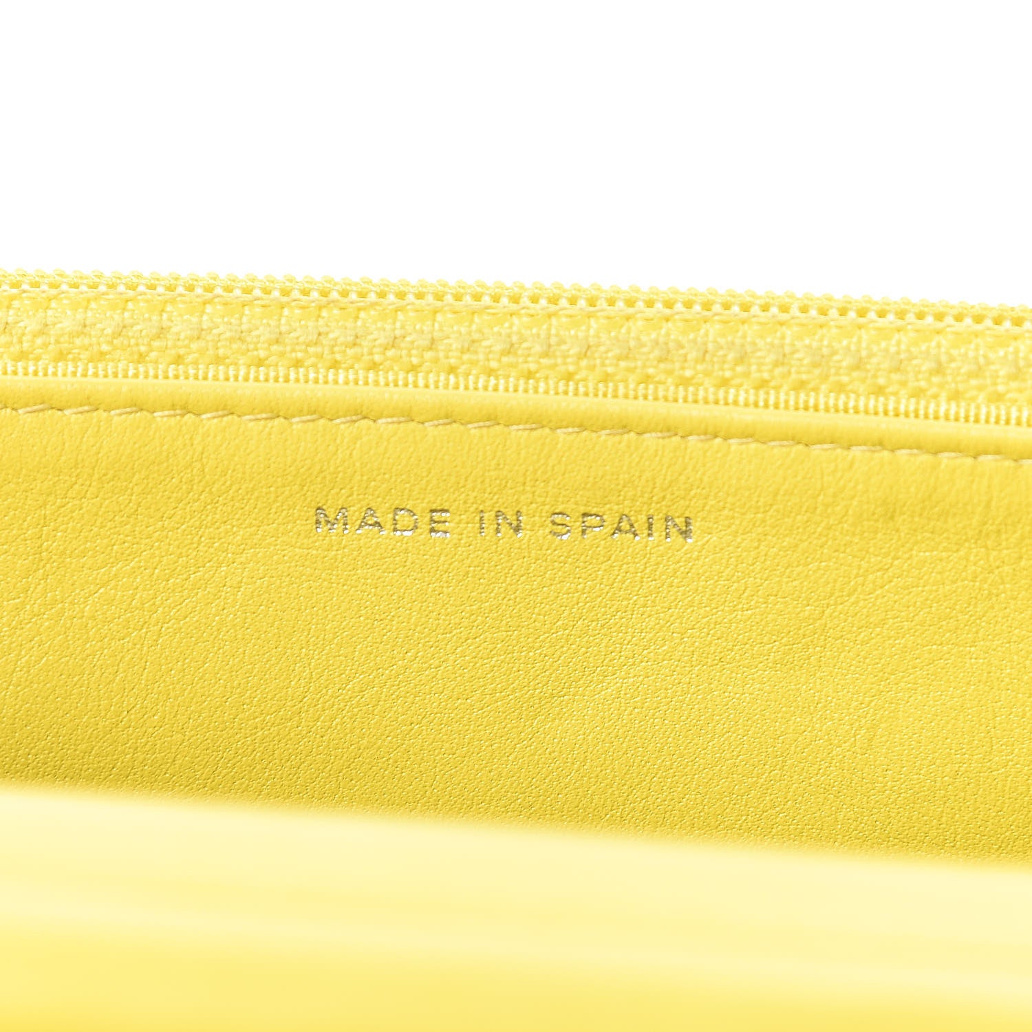 Chanel Patent Quilted Wallet On Chain WOC Yellow 7 of 20