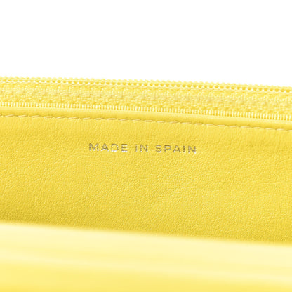 Chanel Patent Quilted Wallet On Chain WOC Yellow 7 of 20