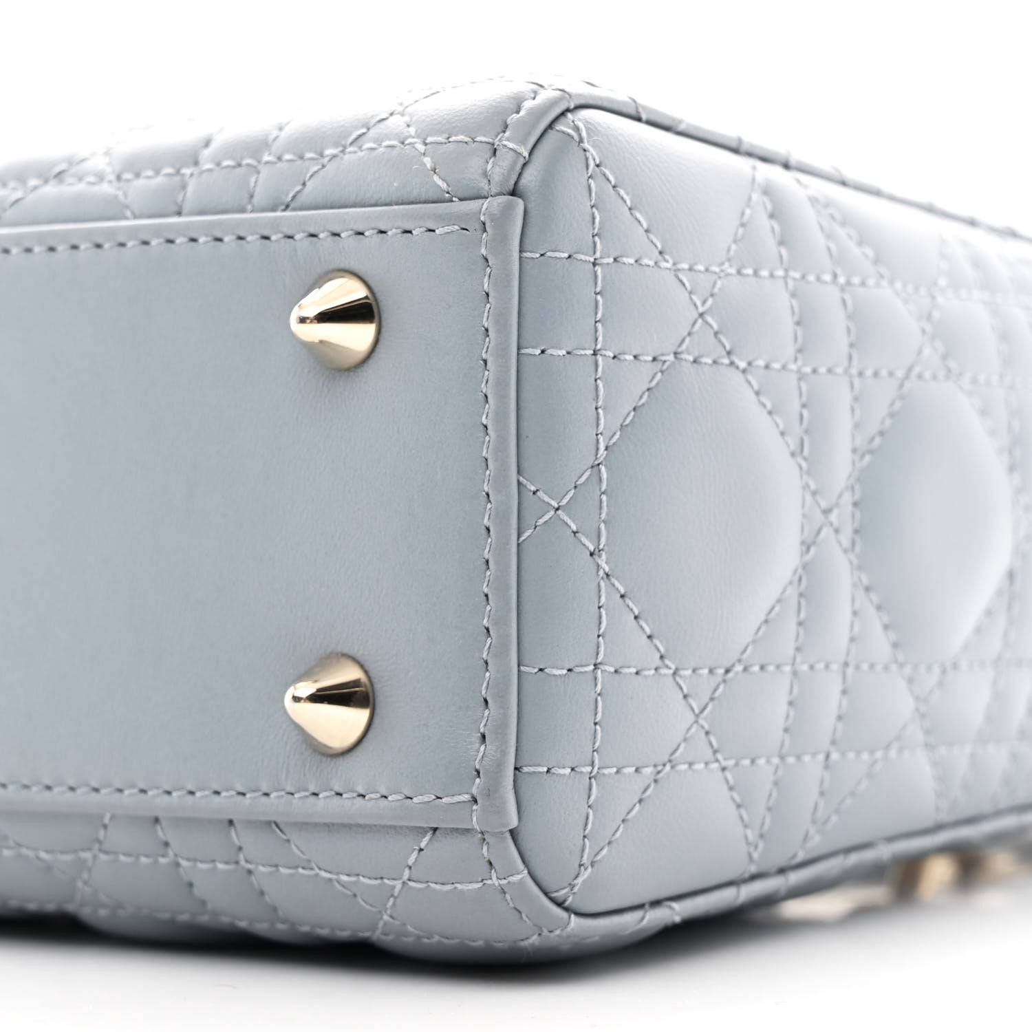 Christian Dior Lambskin Cannage Small My ABCDior Lady Dior Cloud Blue 10 of 11