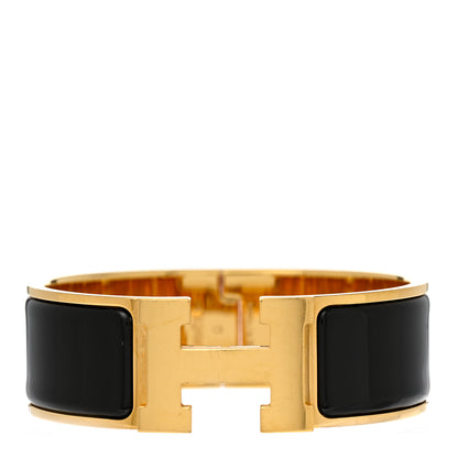 Hermes Enamel Wide Clic Clac H Bracelet PM Black 1 of 4