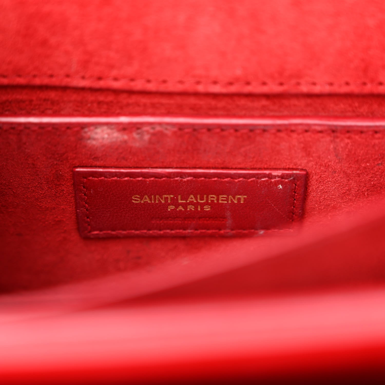 Saint Laurent Patent Small Monogram Sunset Red 6 of 16