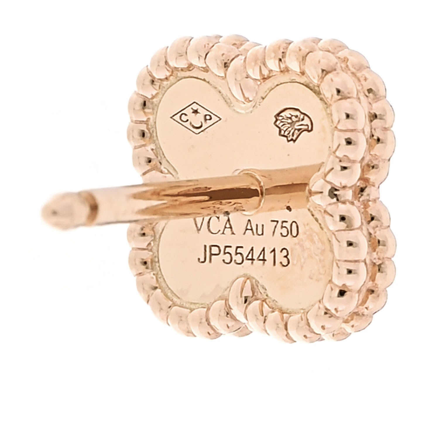 Van Cleef & Arpels 18K Rose Gold Sweet Alhambra Earrings 4 of 5