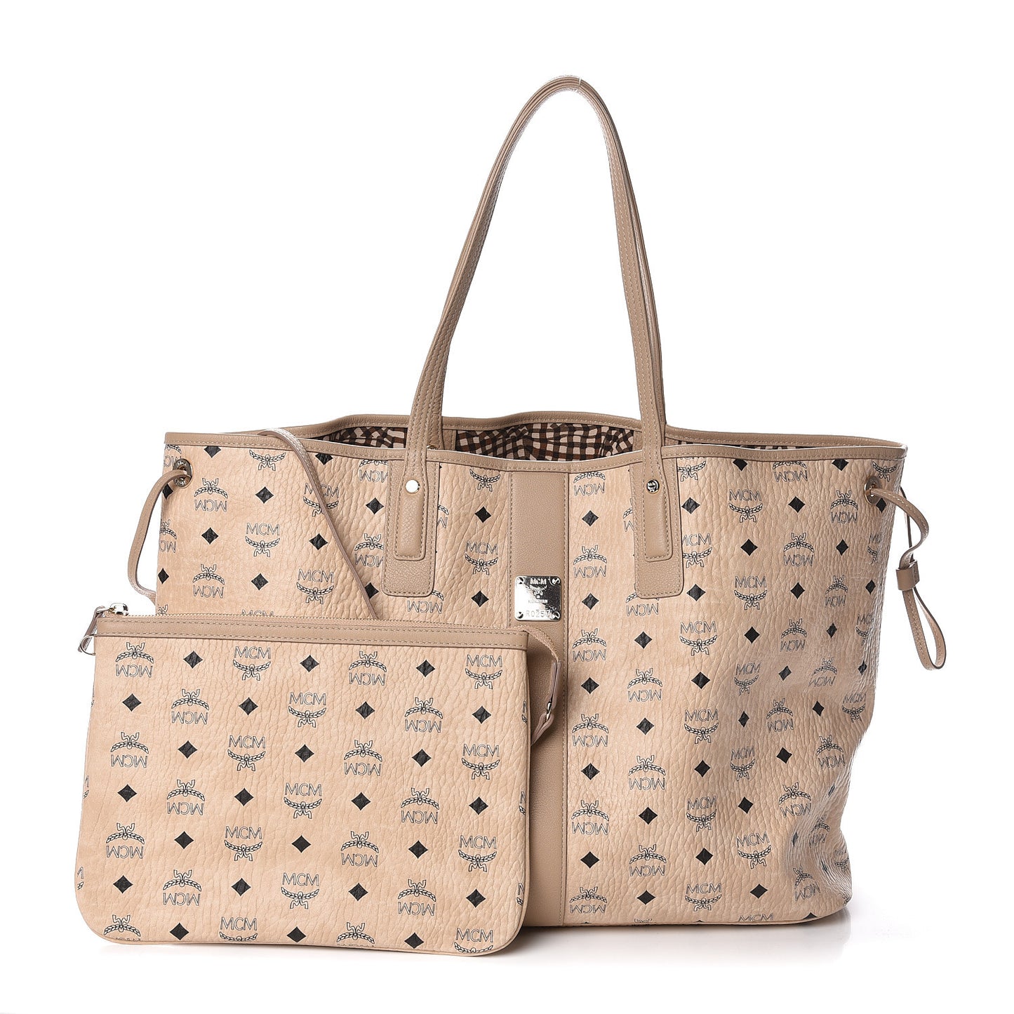 Visetos Large Liz Reversible Shopper Tote Beige
