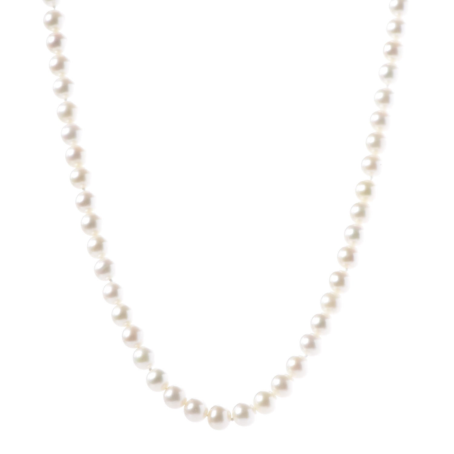 Tiffany Sterling Silver Freshwater Pearl 6-7mm Ziegfeld Necklace 1 of 4