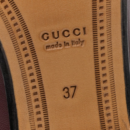 Gucci Lambskin Womens Brixton Horsebit Loafers 37 Vintage Bordeaux 6 of 9