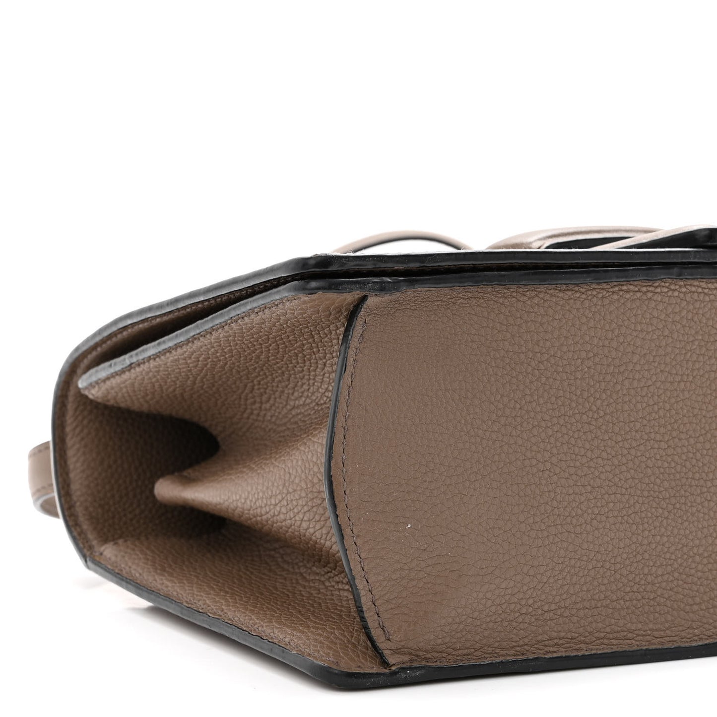 Grained Calfskin Medium Barcelona Shoulder Bag Taupe