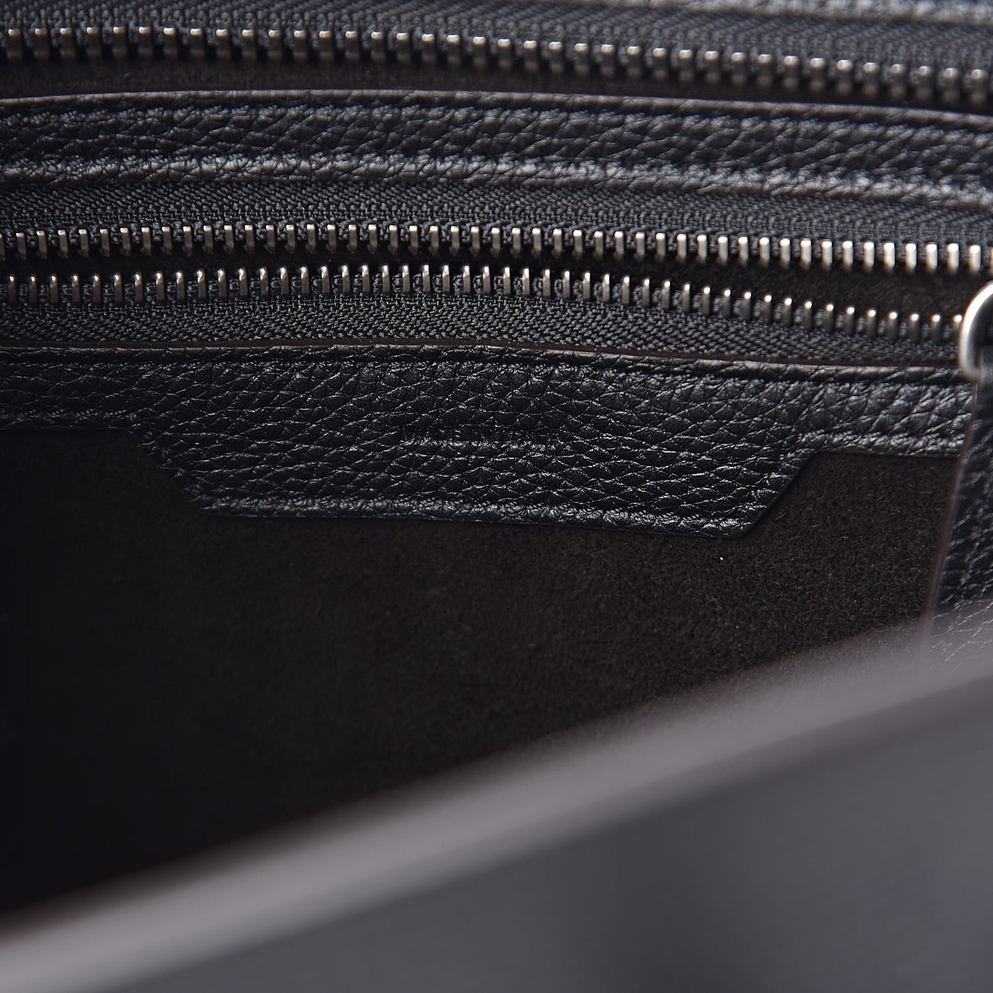 Drummed Calfskin Micro Luggage Black