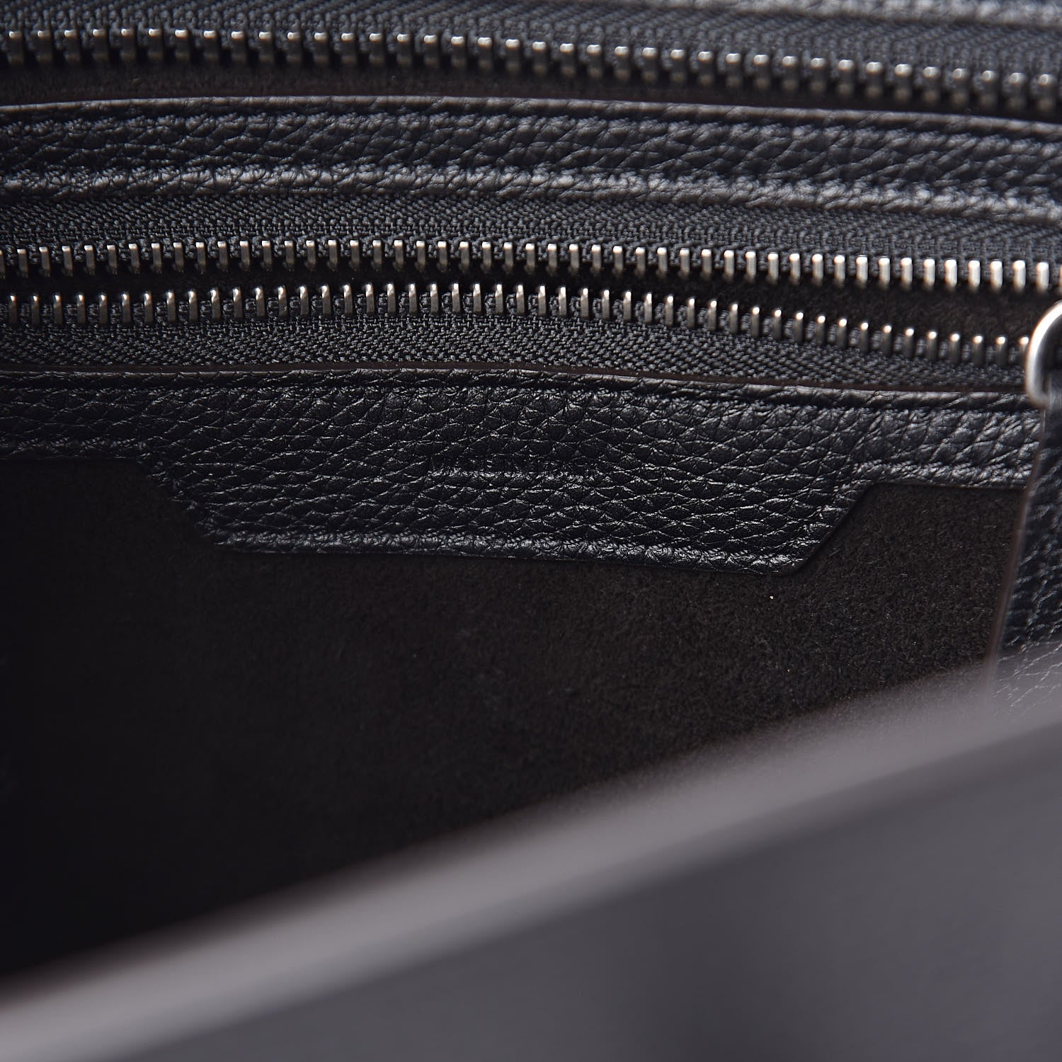 Celine Drummed Calfskin Micro Luggage Black 6 of 9