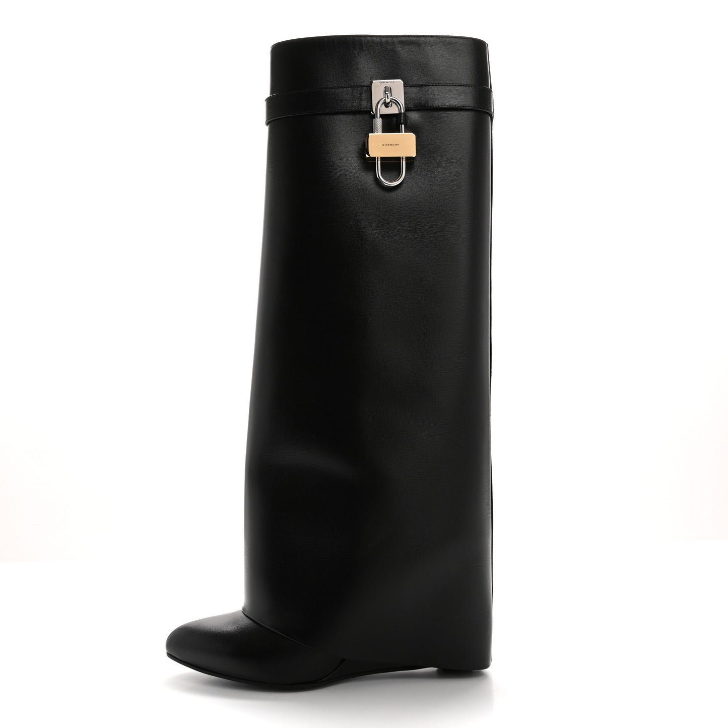 Calfskin Shark Lock Pant Boots 40 Black