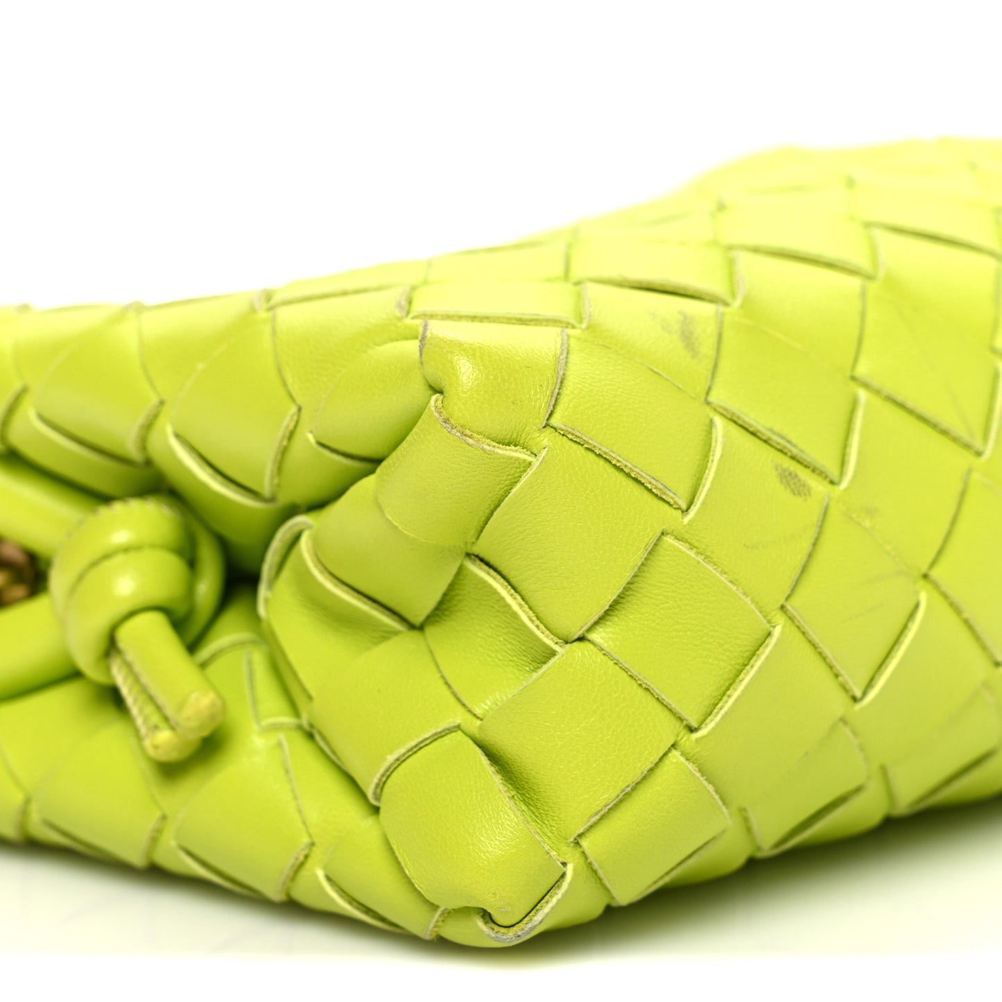 Nappa Intrecciato Mini Loop Camera Bag Acid Kiwi