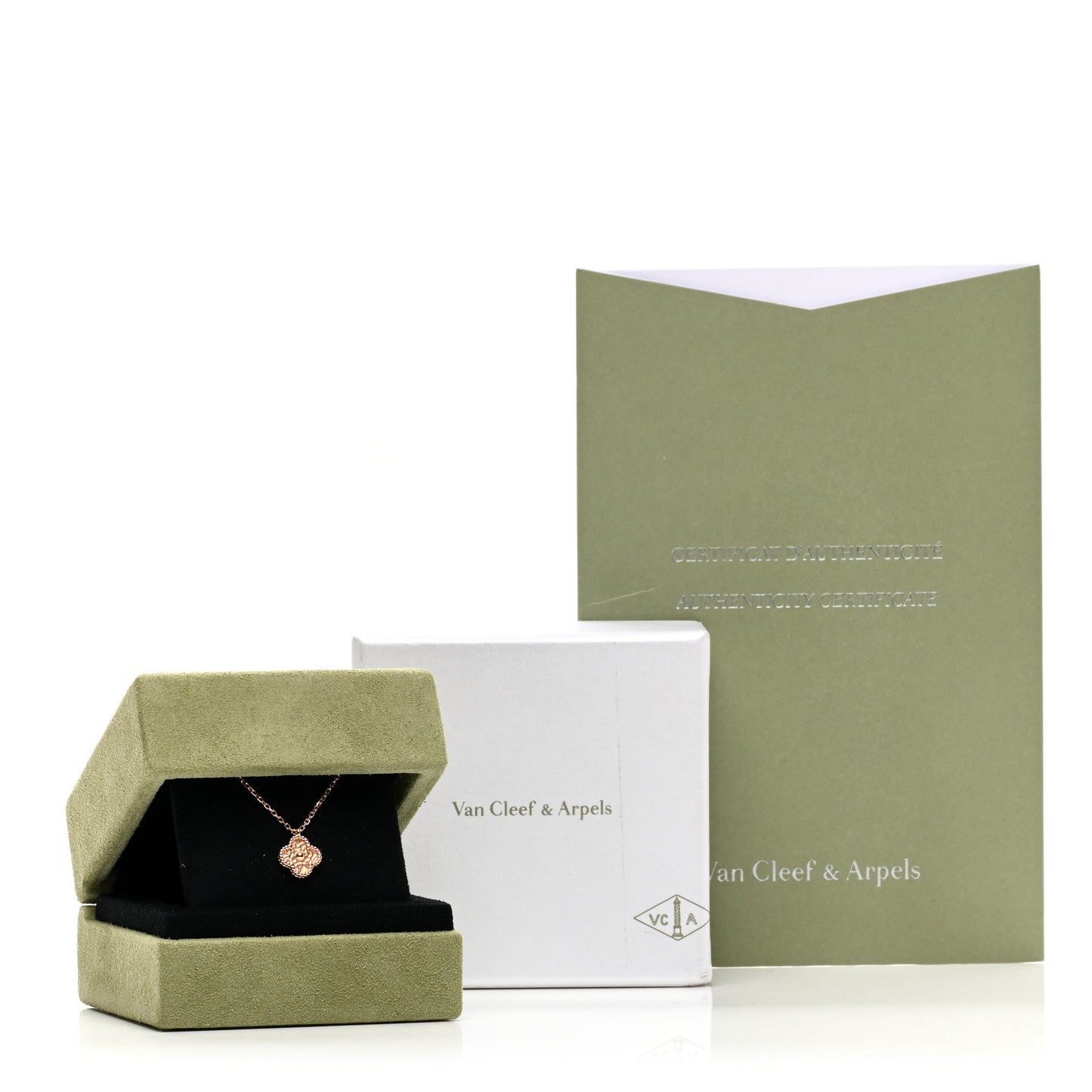 18K Rose Gold Sweet Alhambra Pendant Necklace