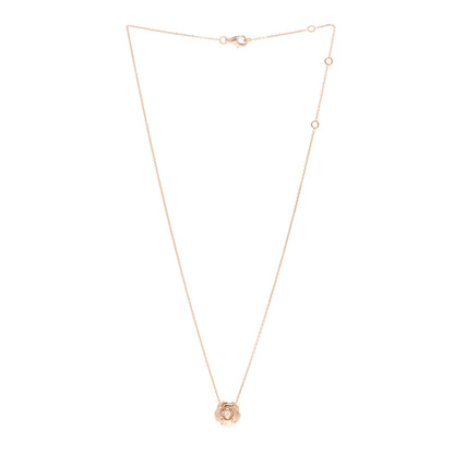 Chanel 18K Rose Gold Diamond Extrait de Camelia Pendant Necklace 3 of 6