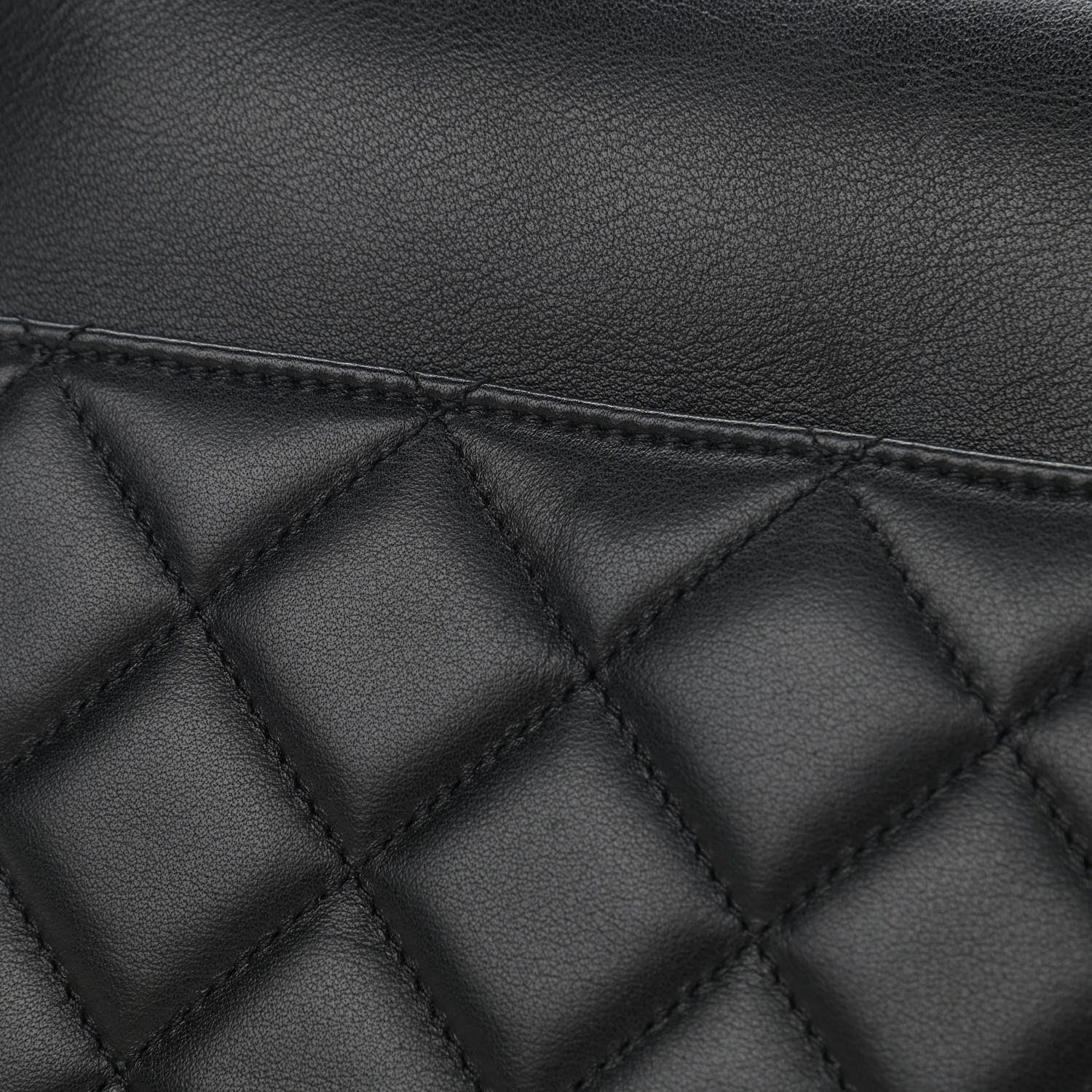Chanel Lambskin Quilted Bowler Flap Shoulder Bag Black 12 of 14