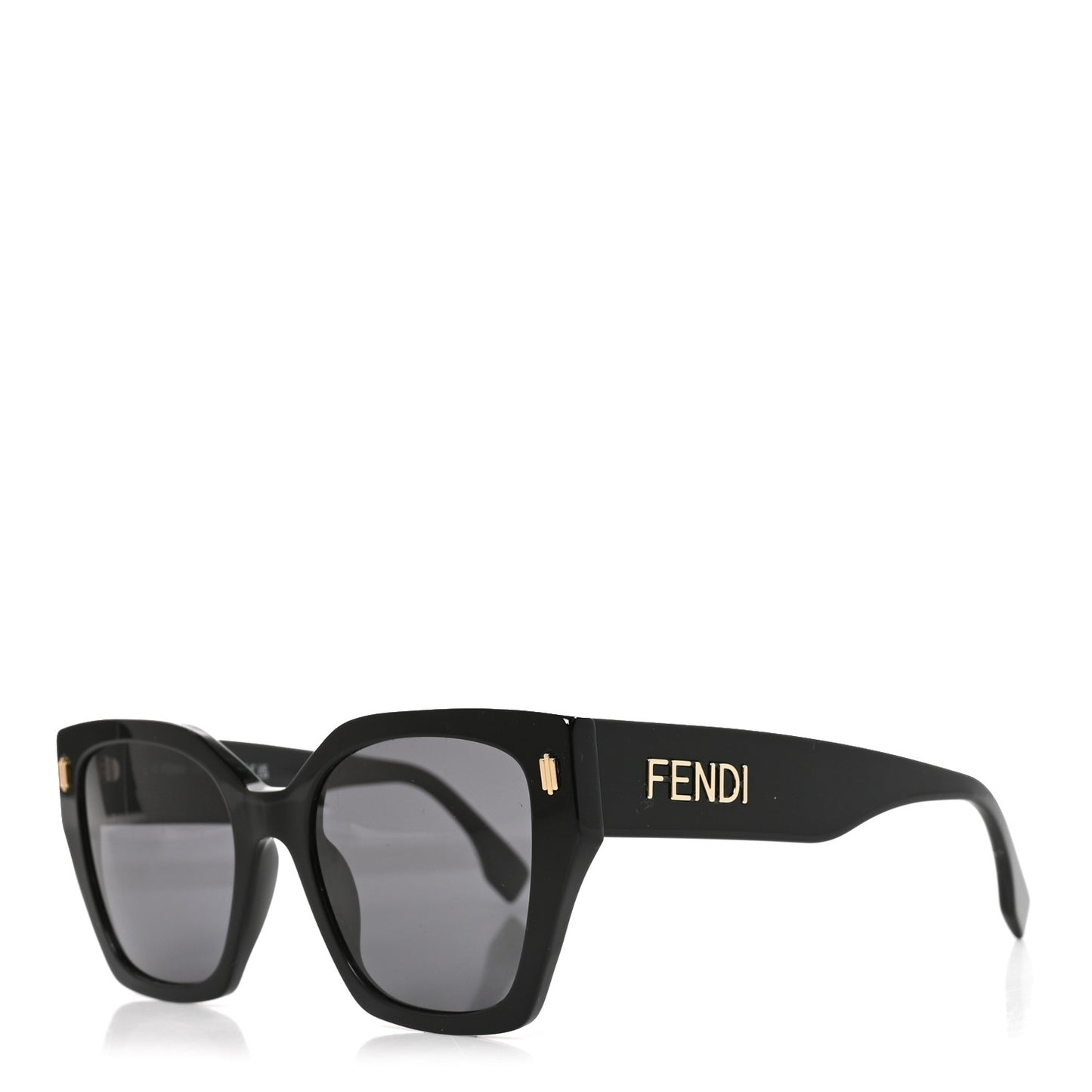 Acetate Fendigraphy Square Sunglasses FE40070I Black