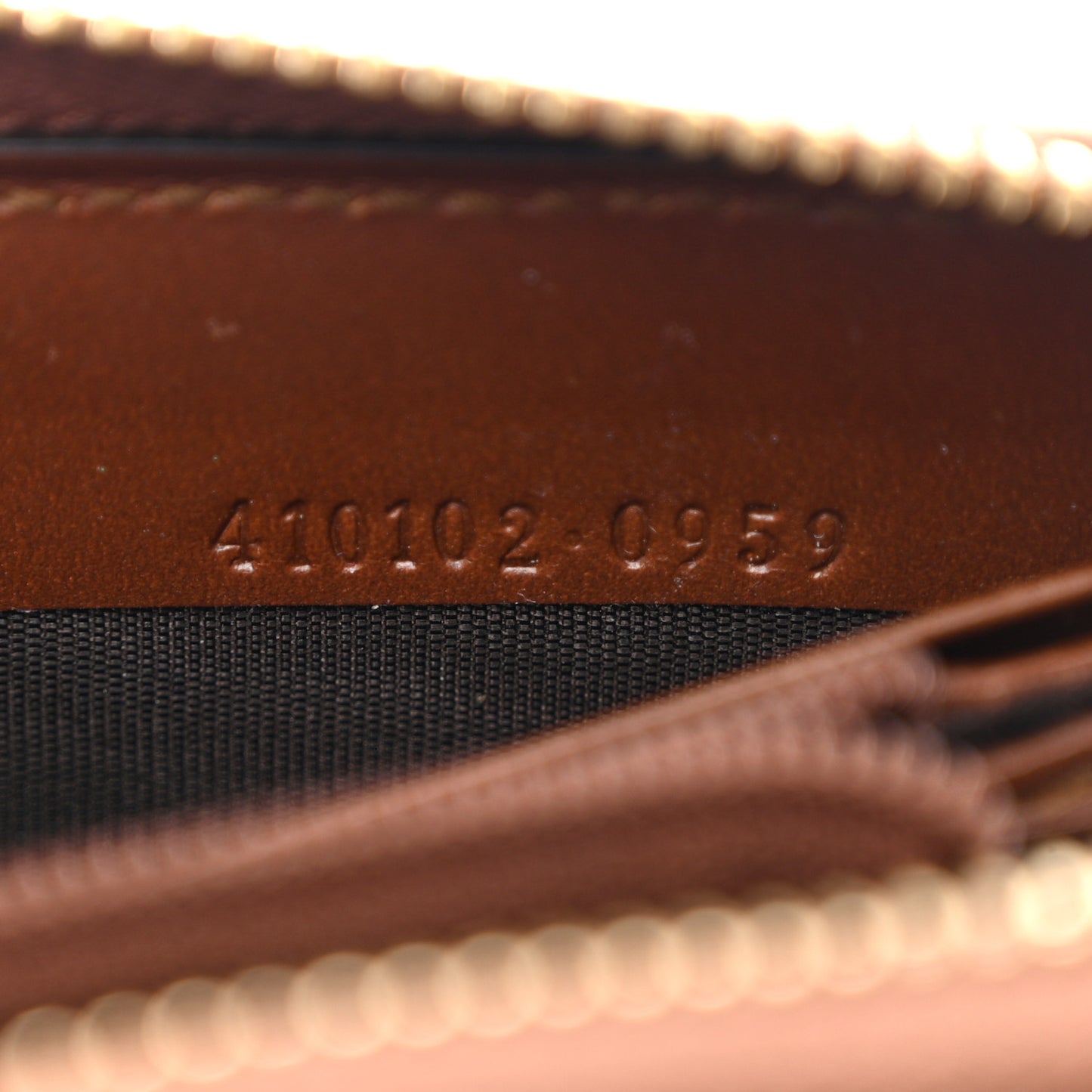 GG Supreme Monogram Cuoio Toscano Zip Around Wallet Beige Ebony Cuir