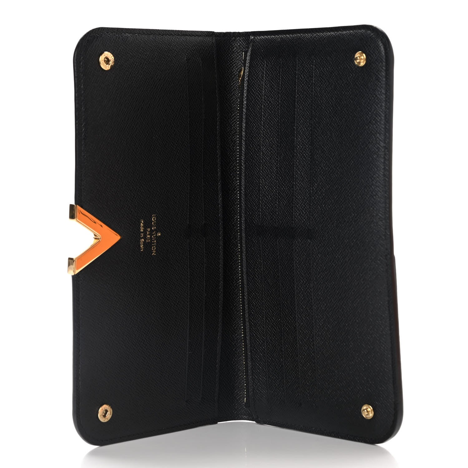 Louis Vuitton Monogram Calfskin Kimono Wallet Black 5 of 7