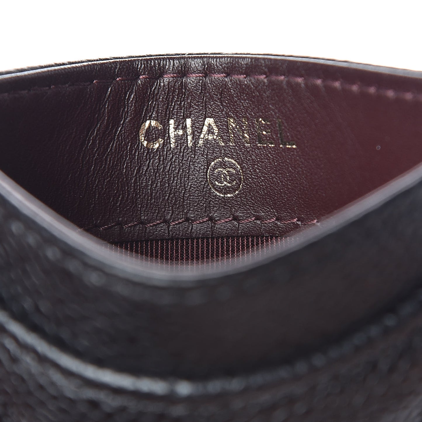 Caviar Quilted Card Holder Black