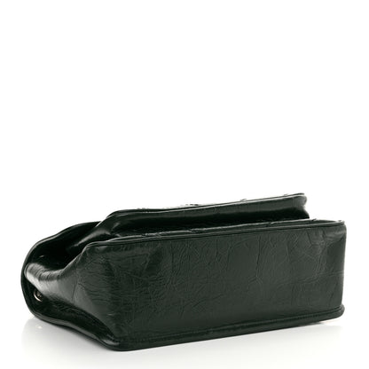 Saint Laurent Crinkled Lambskin Matelasse Monogram Medium Niki Chain Satchel Dark Green 4 of 10