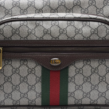 Gucci Soft GG Supreme Monogram Textured Dollar Calfskin Web Ophidia Pouch Pocket Belt Bag Beige Ebony New Acero Black 11 of 11