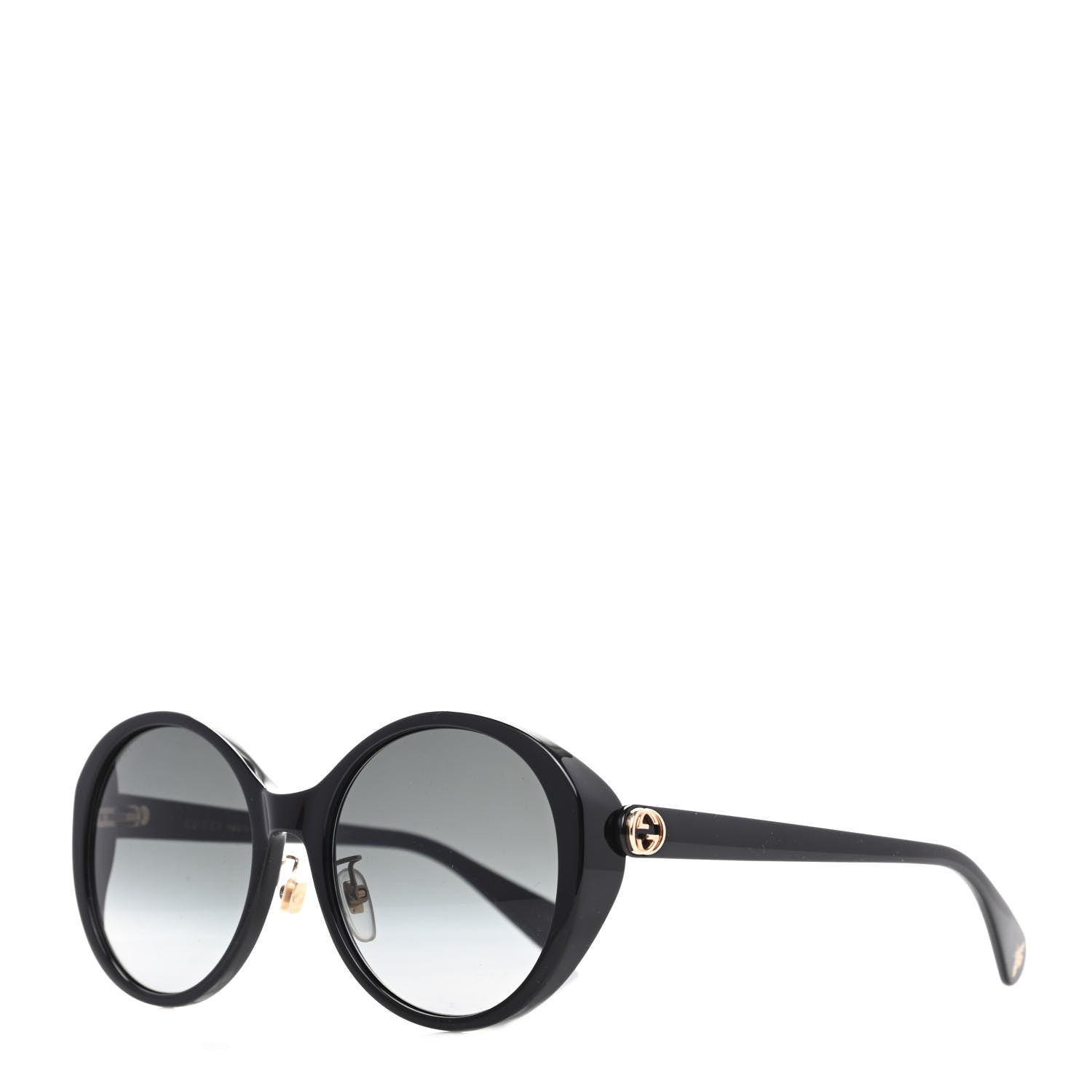 Gucci Acetate Round Sunglasses GG0370 Black 1 of 8
