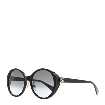 Gucci Acetate Round Sunglasses GG0370 Black 1 of 8