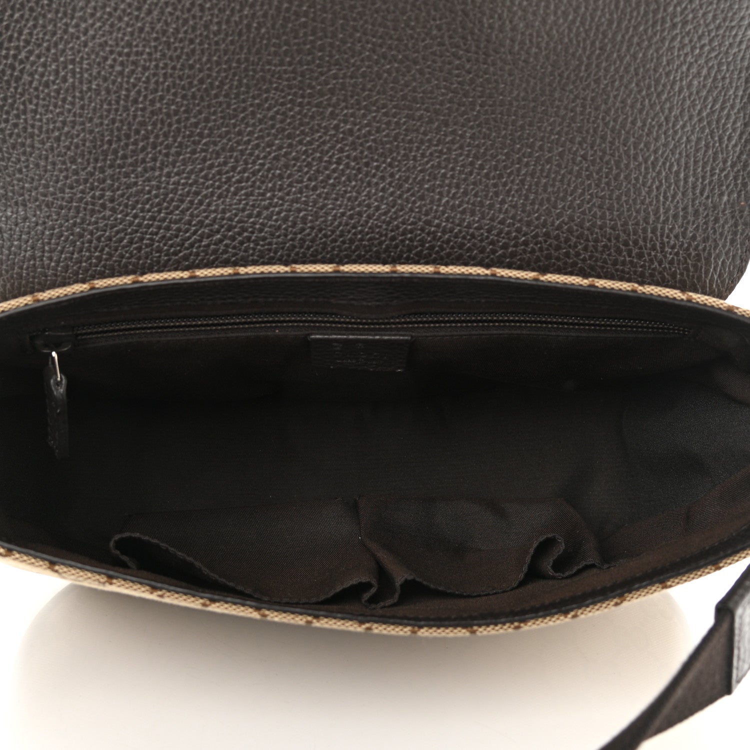 Gucci Monogram Flap Messenger Bag Beige Dark Brown 5 of 11