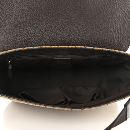 Gucci Monogram Flap Messenger Bag Beige Dark Brown 5 of 11