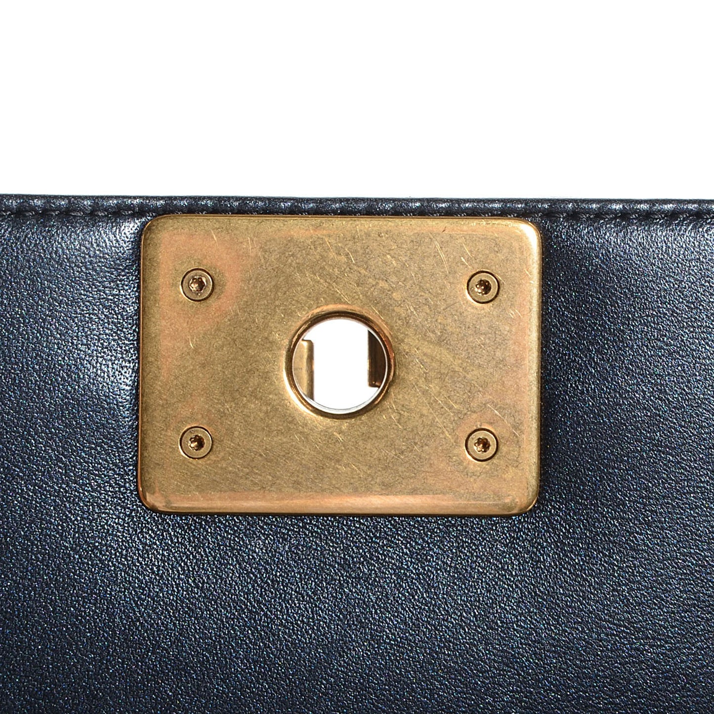 Lambskin Quilted New Medium Boy Flap Pearl Black