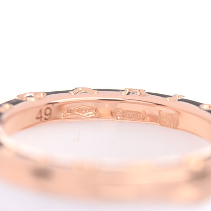 Bulgari 18K Rose Gold White Ceramic B.Zero1 Two-Band Ring 49 4.75 5 of 6
