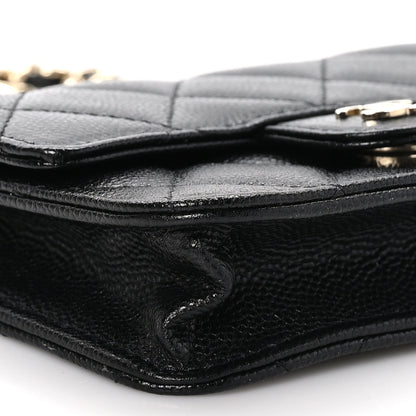 Chanel Caviar Quilted Mini Chain Belt Bag Black 9 of 11
