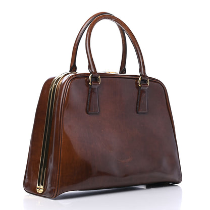 Prada Spazzolato Pyramid Bag Tabacco Fume 2 of 5