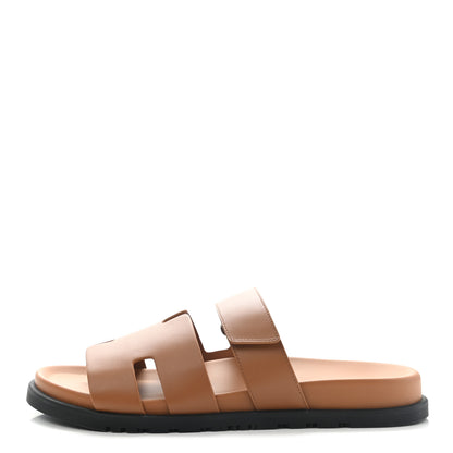 Hermes Calfskin Mens Chypre Sandals 43 Gold 1 of 8